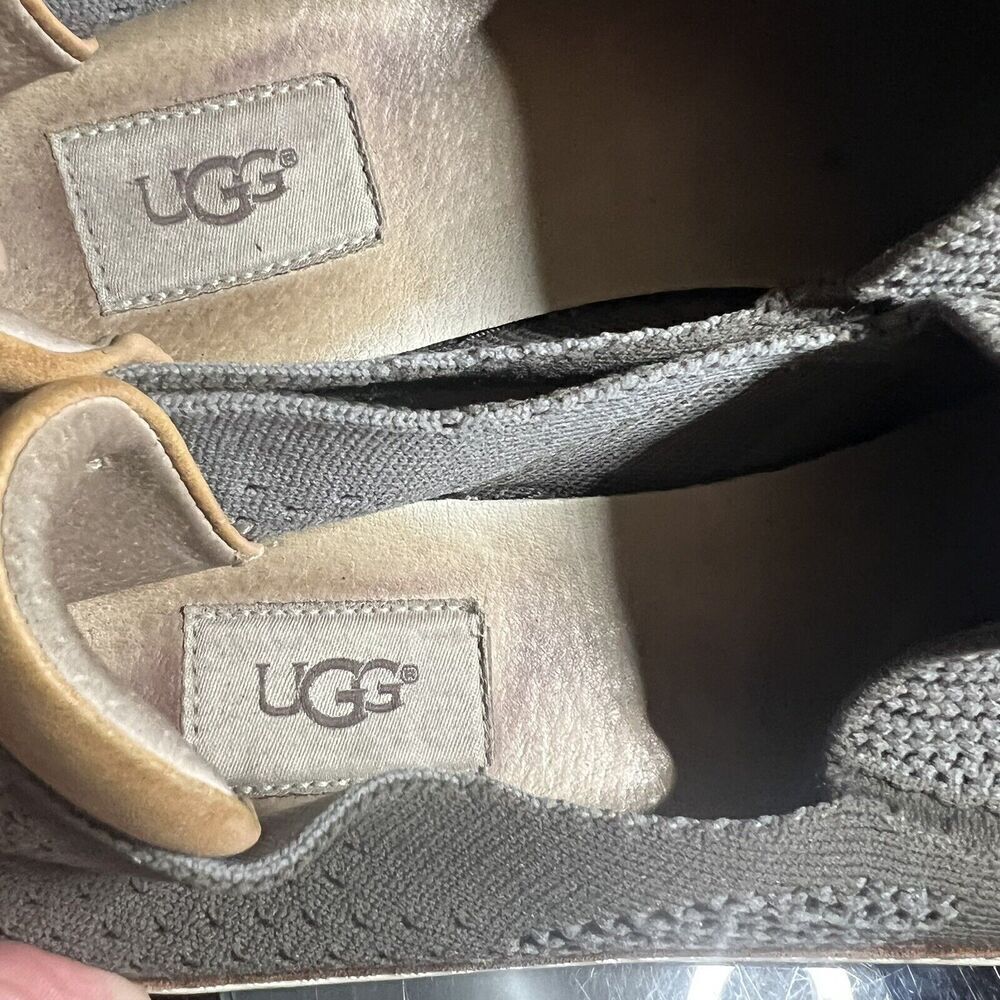 UGG Women's Size 9.5 EU 40.5 Slip On Comfort Casual Shoes Flat Brown Knit Fabric - Picture 12 of 13